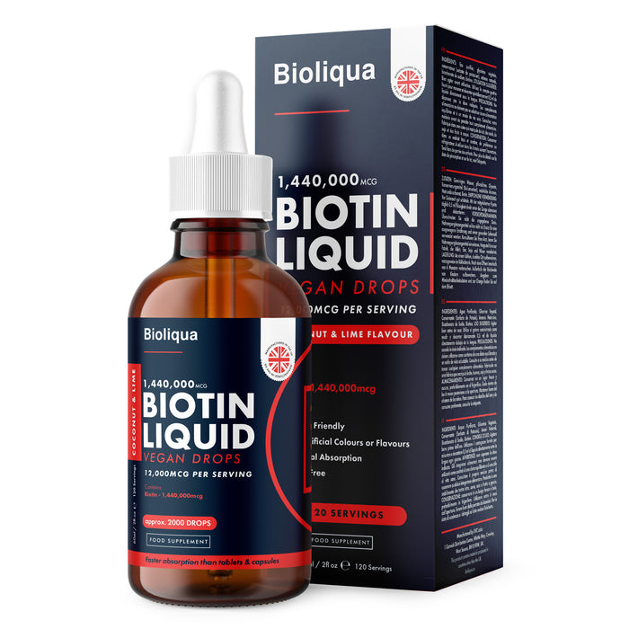 Liquid Biotin Vegan Vitamin Drops | 60ml | 1440mg