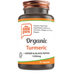 The Good Guru | Organic Ginger Turmeric + | 60 Capsules